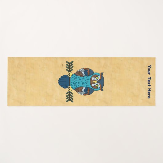 Pine Cone Owl ヨガマット (正面(横))