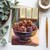 Pine Cones Fall Autumn Watercolor シーズンポストカード