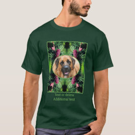 Pine Cones Frame独自のペット写真を作成 Tシャツ