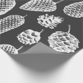 Pine cones hand drawn seamless pattern. Botanical ラッピングペーパー (角)
