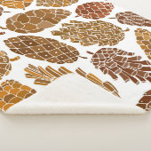 Pine cones seamless pattern シェルパブランケット (3/4)