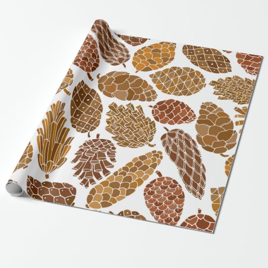 Pine cones seamless pattern ラッピングペーパー (アンロールド)