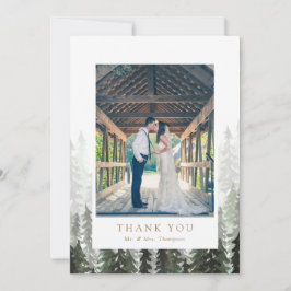 Pine Forest 結婚's Thank You サンキューカード