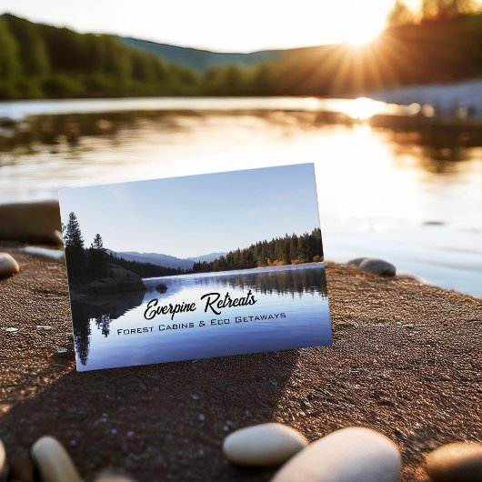 Pine forest watercolor Your Photo Landscape 名刺