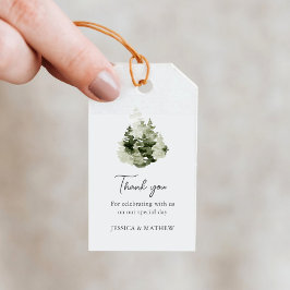 Pine Forest Wedding Thank You ギフトタグ