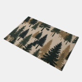 Pine Forest Welcome Mat – A Cozy Winter Greeting ドアマット (アングル)