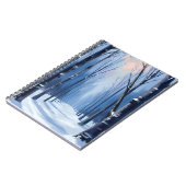 Pine Forest Winter Woodland Watercolor Painting ノートブック (左側)