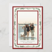 Pine Frame Photo Holiday Card シーズンカード (正面)