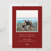 Pine Frame Photo Holiday Card シーズンカード (裏面)