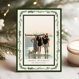 Pine Frame Photo Holiday Card シーズンカード