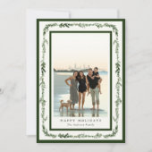 Pine Frame Photo Holiday Card シーズンカード (正面)