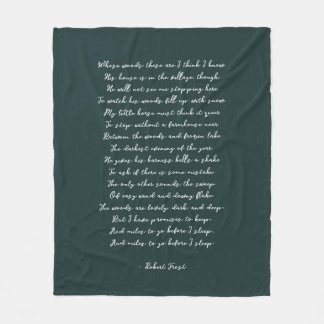 Pine Green Custom Poem Song Lyric Quote  フリースブランケット