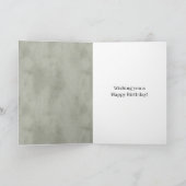 Pine Green Stripes Stripes Birthday カード (内部)