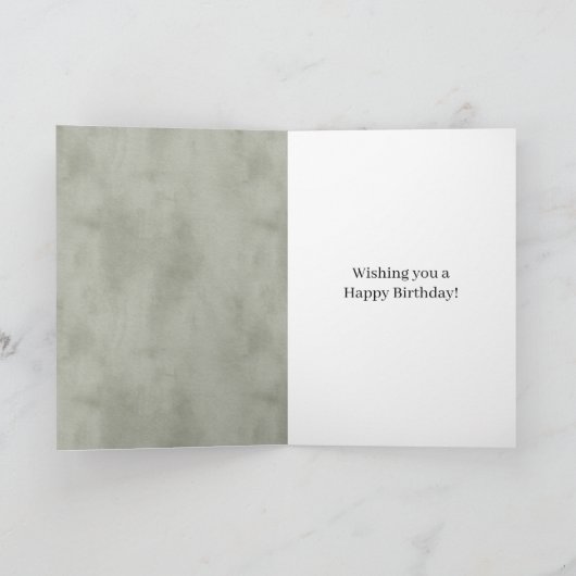 Pine Green Stripes Stripes Birthday カード (内部)