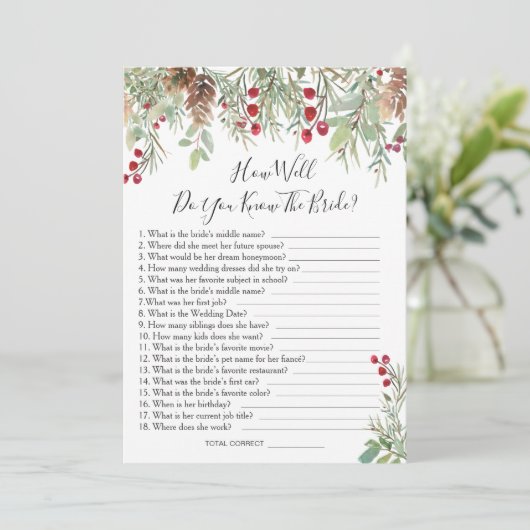 Pine Greeneryどのように良く花嫁のゲームを知っている 招待状 (スタンド正面)