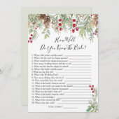 Pine Greeneryどのように良く花嫁のゲームを知っている 招待状 (正面/裏面)