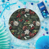 Pine & Holly Harmony ペーパープレート (パーティー)