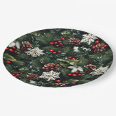 Pine & Holly Harmony ペーパープレート (アングル)