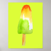 Pine Lime popsicle pop art cute food ポスター (正面)