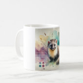 Pine Marten 081024AREF112 - Watercolor コーヒーマグカップ (正面左)