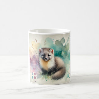 Pine Marten 081024AREF112 - Watercolor コーヒーマグカップ