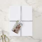 Pine Merry Christmas Minimalist Family 2024写真 ギフトタグ (より糸付き)