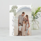 Pine Merry Christmas Minimalist Family 2024写真 シーズンカード (スタンド正面)