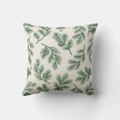 Pine Needle Lane - Botanical Pinecone Pattern クッション (裏面)