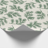 Pine Needle Lane - Botanical Pinecone Print ラッピングペーパー (角)