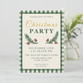 Pine Needle Lane Christmas Party - Deep Pine Green 招待状 (スタンド正面)