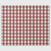 Pine Needle Lane Gingham - Berry Red & Soft Cream ラッピングペーパー (フラット)