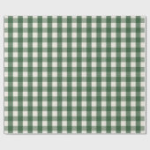 Pine Needle Lane Gingham -  Deep Pine Green ラッピングペーパー (フラット)