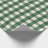 Pine Needle Lane Gingham -  Deep Pine Green ラッピングペーパー (角)
