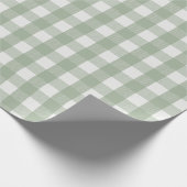 Pine Needle Lane Gingham -  Eucalyptus Green ラッピングペーパー (角)