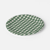 Pine Needle Lane - Pine Green Gingham Pattern ペーパープレート (アングル)
