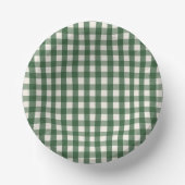 Pine Needle Lane - Pine Green Gingham Pattern ペーパーボウル (正面)
