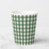 Pine Needle Lane - Pine Green Gingham Pattern 紙コップ (正面)
