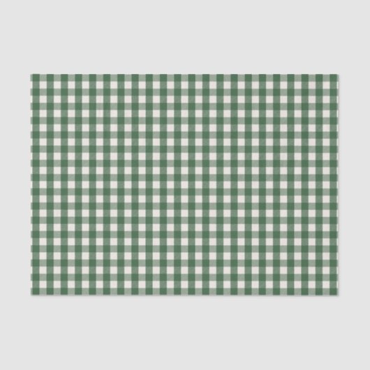 Pine Needle Lane - Pine Green Gingham Pattern 薄葉紙 (正面)