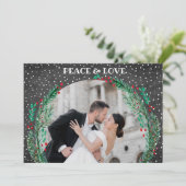 Pine on Black Christmas Photo シーズンカード (スタンド正面)