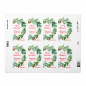 Pine Red Berry Christmas Greens HOMEMADE WITH LOVE ラベル (フルシート)