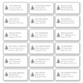 Pine Tree 18のゲスト結婚受信者の名前アドレス シール (正面)