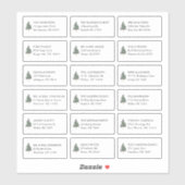 Pine Tree 18のゲスト結婚受信者の名前アドレス シール (シート)