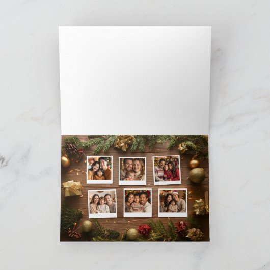 Pine Tree 5 Image Holiday Card カード (内部)