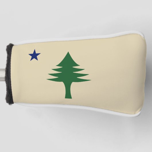 Pine tree and star 1901 flag of Maine State ゴルフヘッドカバー (正面)