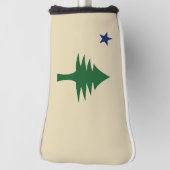 Pine tree and star 1901 flag of Maine State ゴルフヘッドカバー (回転90)
