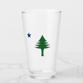 Pine tree and star 1901 flag of Maine State タンブラーグラス (正面)
