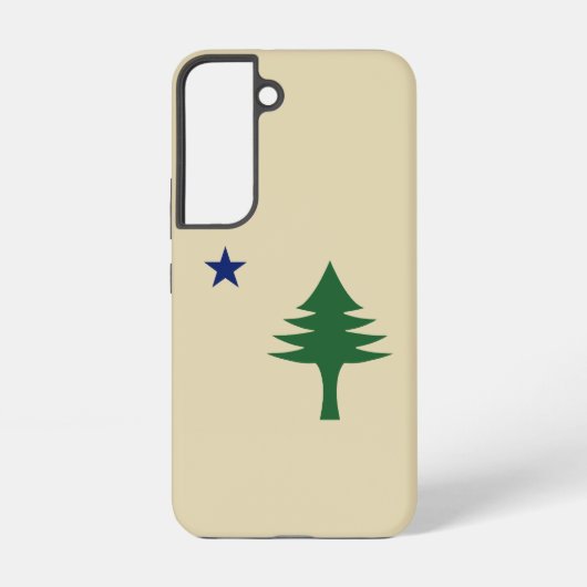 Pine tree and star 1901 flag of Maine State Samsung Galaxyケース (裏面)