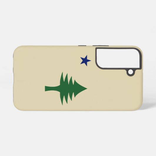 Pine tree and star 1901 flag of Maine State Samsung Galaxyケース (裏面横)