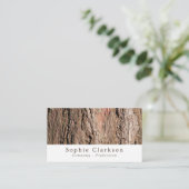 Pine Tree Bark Wood Effect, Rustic 名刺 (スタンド正面)