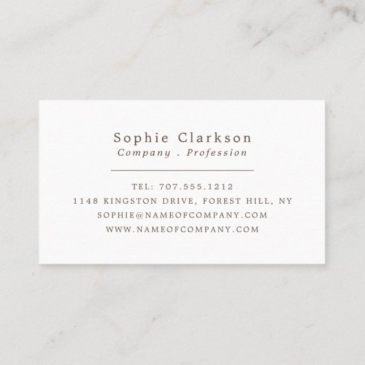 Pine Tree Bark Wood Effect, Rustic 名刺 (裏面)